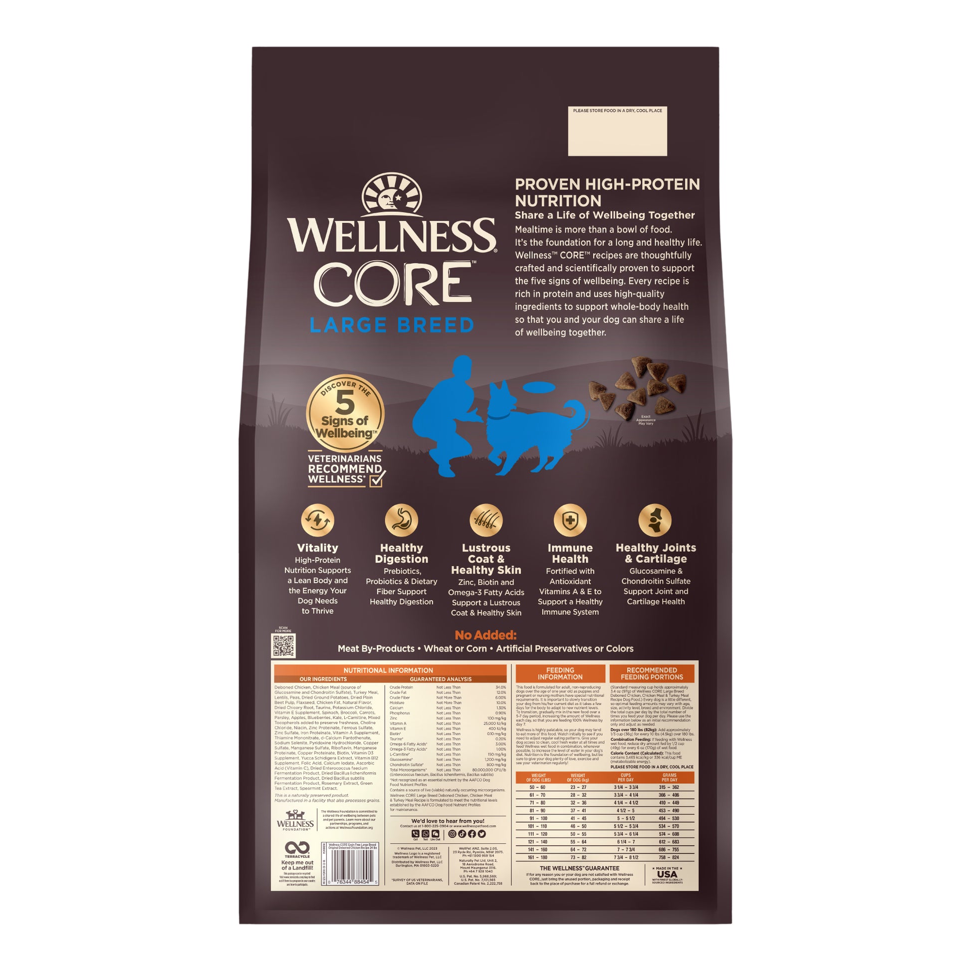 Wellness CORE Large Breed Dry Dog Food 24LB