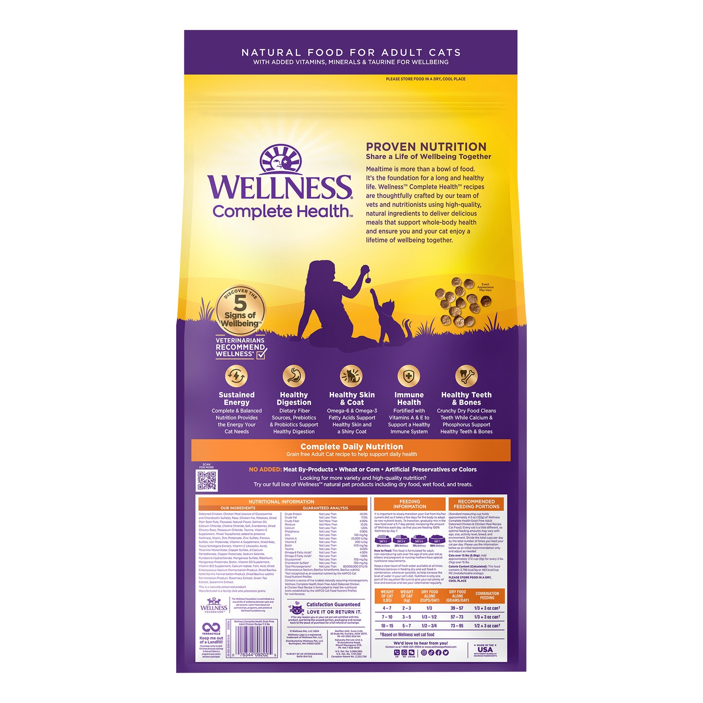 Wellness Complete Health Grain-free Adult Deboned Chicken & Chicken Meal Dry Cat Food 11.5lb