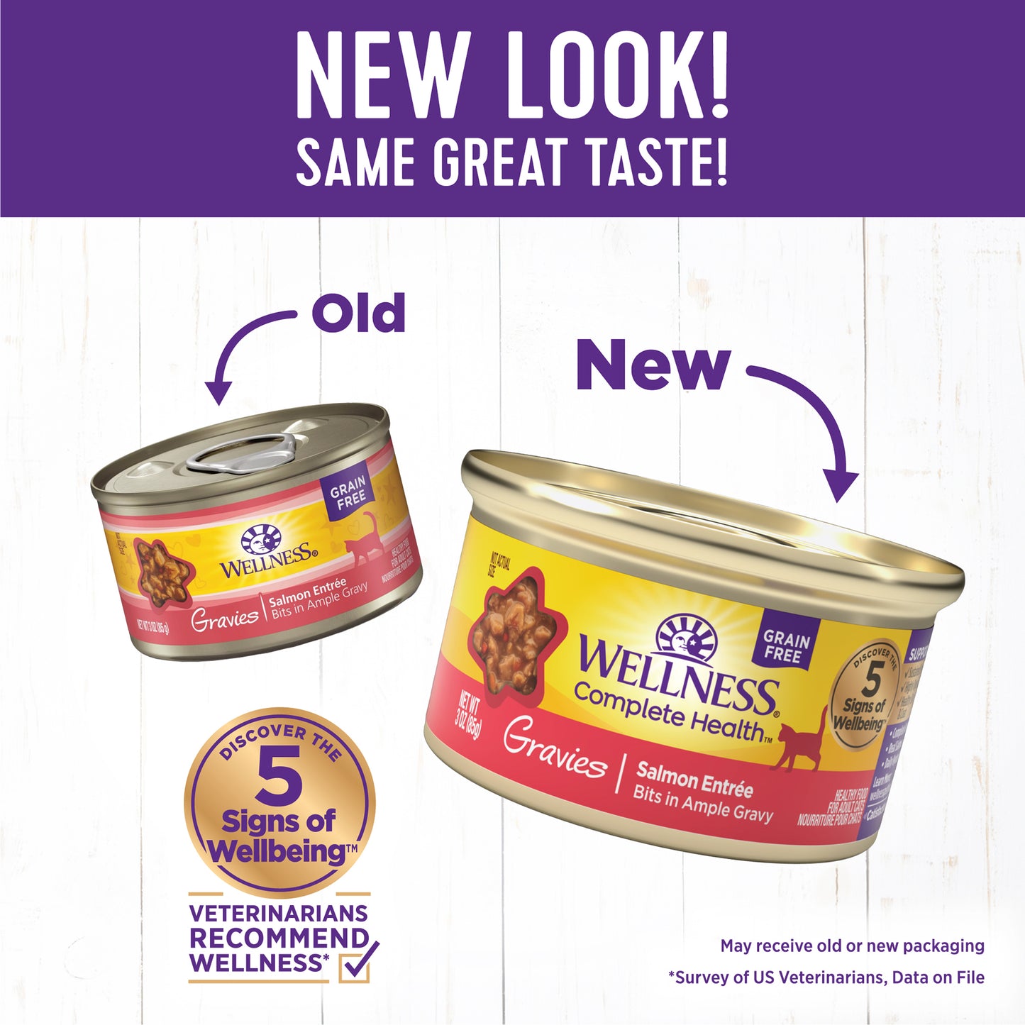 Wellness Complete Health Gravies Salmon Dinner Canned Wet Cat Food 3oz