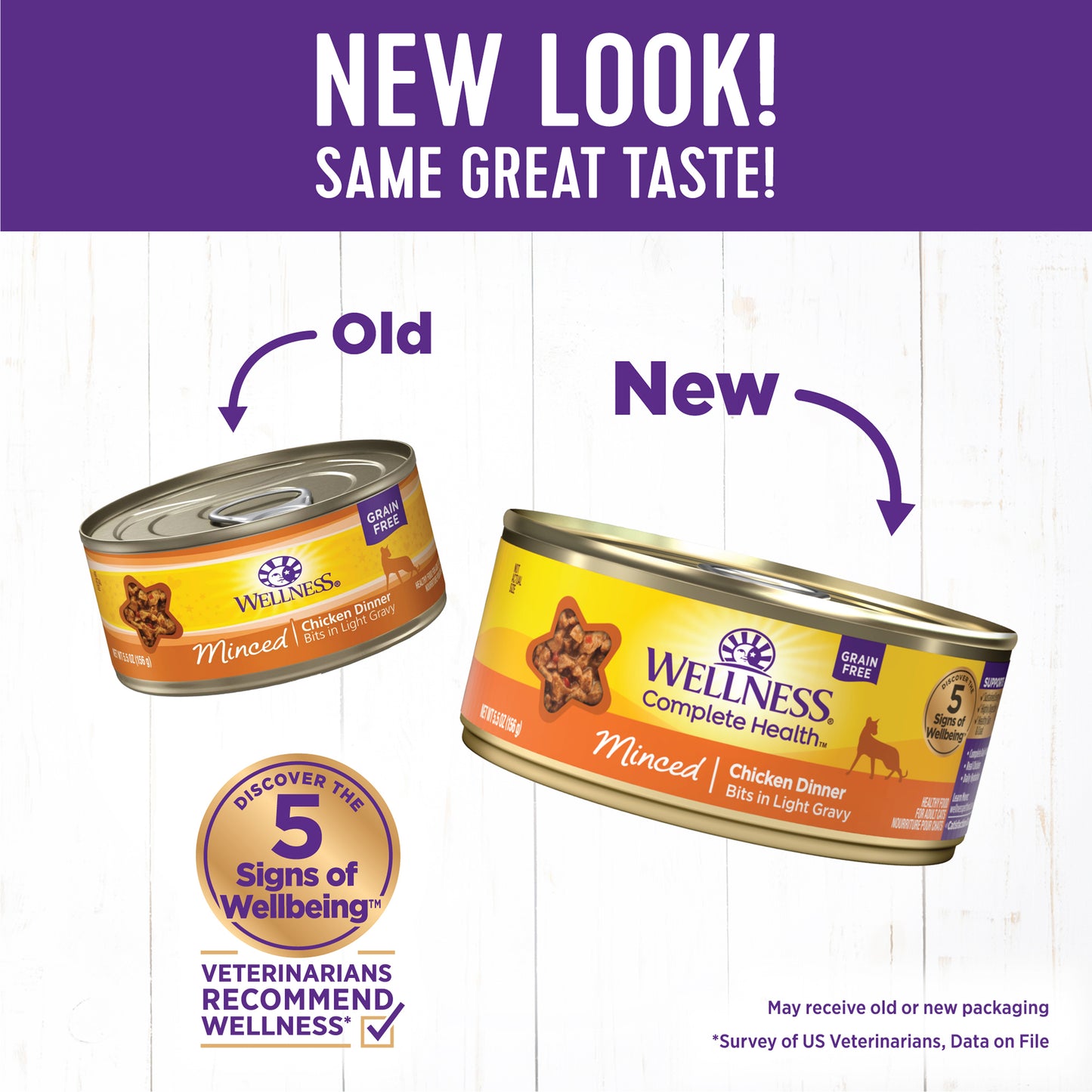 Wellness Complete Health Minced Chicken Dinner Canned Wet Cat Food 5.5oz