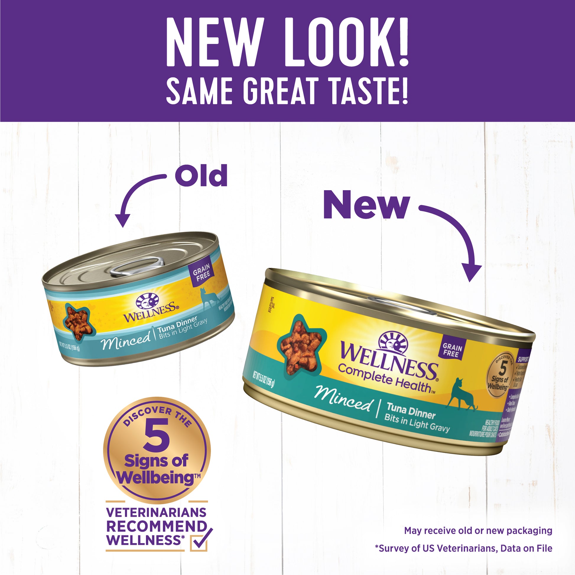 Wellness Complete Health Minced Tuna Dinner Canned Wet Cat Food 5.5oz