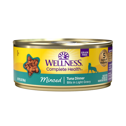 Wellness Complete Health Minced Tuna Dinner Canned Wet Cat Food 5.5oz