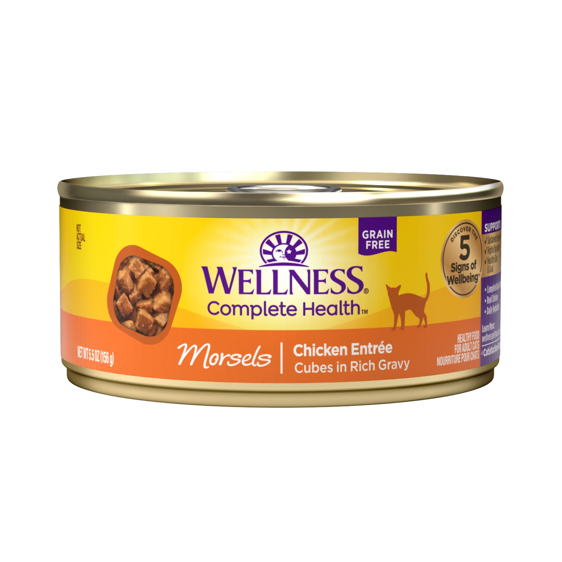 Wellness Complete Health Morsels Chicken Entree Canned Wet Cat Food 5.5oz
