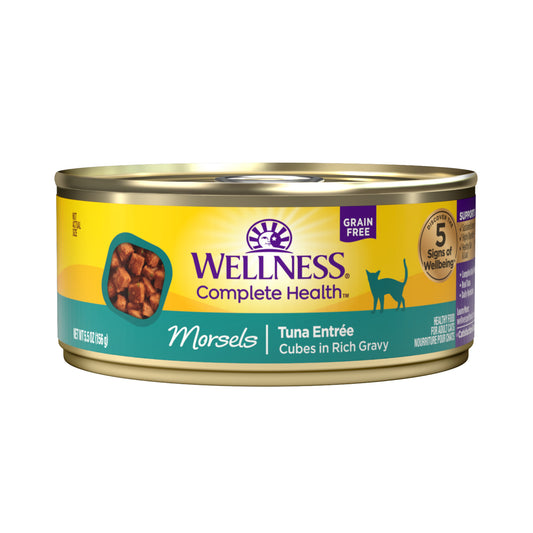 Wellness Complete Health Morsels Tuna Entree Canned Wet Cat Food 5.5oz