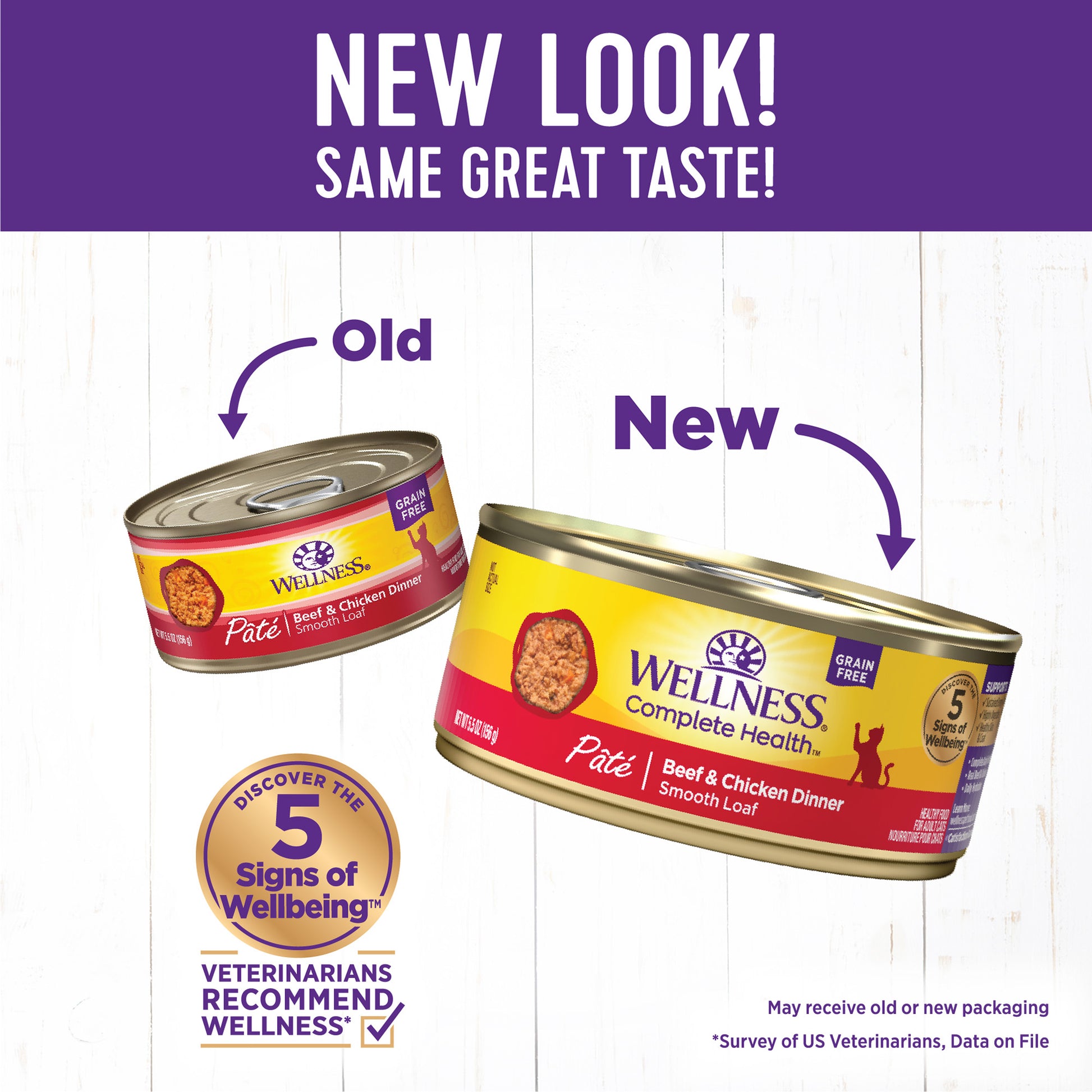 Wellness Complete Health Pate Beef & Chicken Wet Cat Food 5.5oz