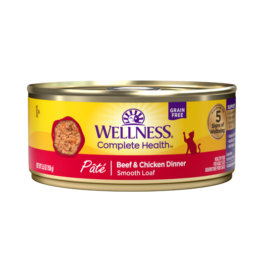 Wellness Complete Health Pate Beef & Chicken Wet Cat Food 5.5oz