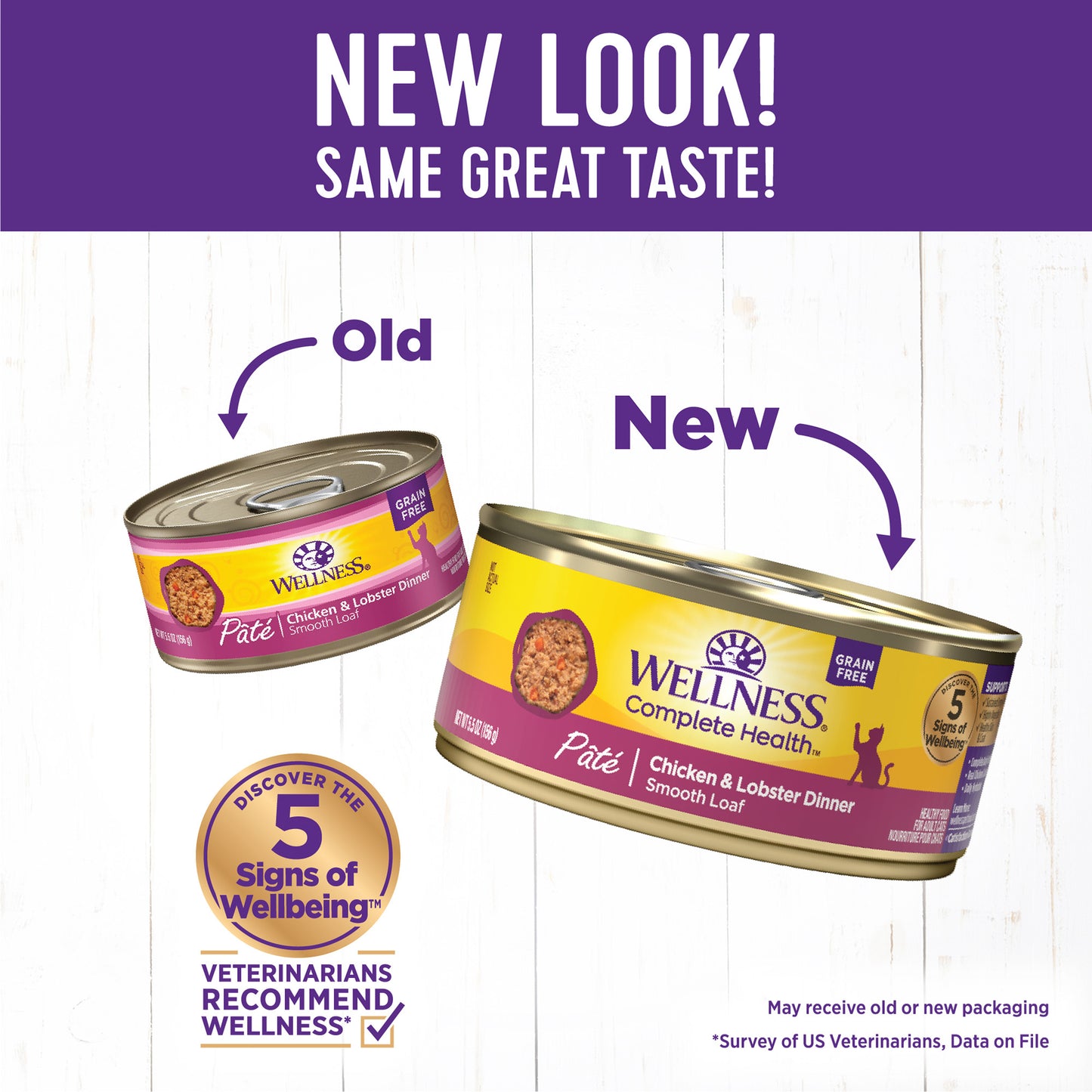 Wellness Complete Health Pate Chicken & Lobster Wet Cat Food 5.5oz