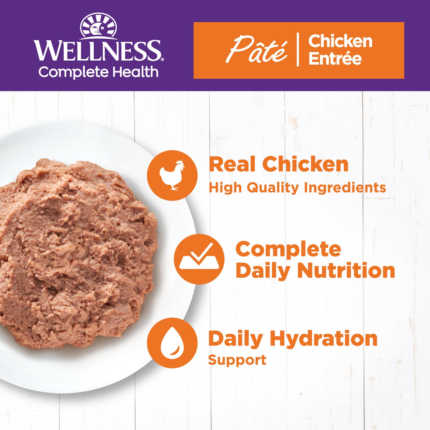Wellness Complete Health Pate Chicken Wet Cat Food 5.5oz
