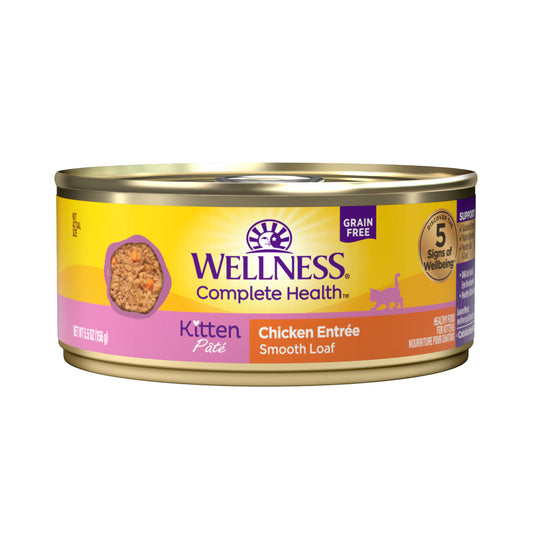 Wellness Complete Health Pate Kitten Chicken Wet Cat Food 5.5oz