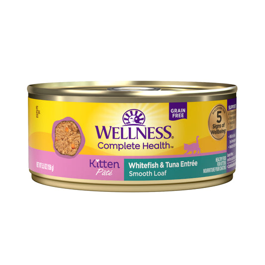 Wellness Complete Health Pate Kitten Whitefish & Tuna Wet Cat Food 5.5oz