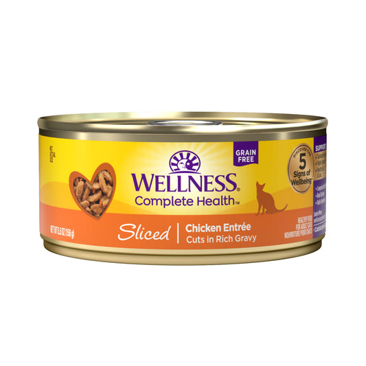Wellness Complete Health Sliced Chicken Entree Canned Wet Cat Food 5.5oz