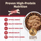 Wellness Core Digestive Health Pate Beef Wet Dog Food with kibble in a white bowl, highlighting 5 signs of wellbeing.