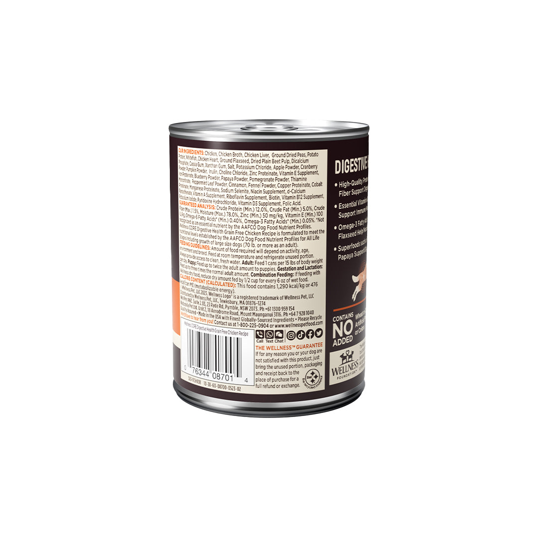 Wellness Core Digestive Health Pate Chicken Wet Dog Food 13oz