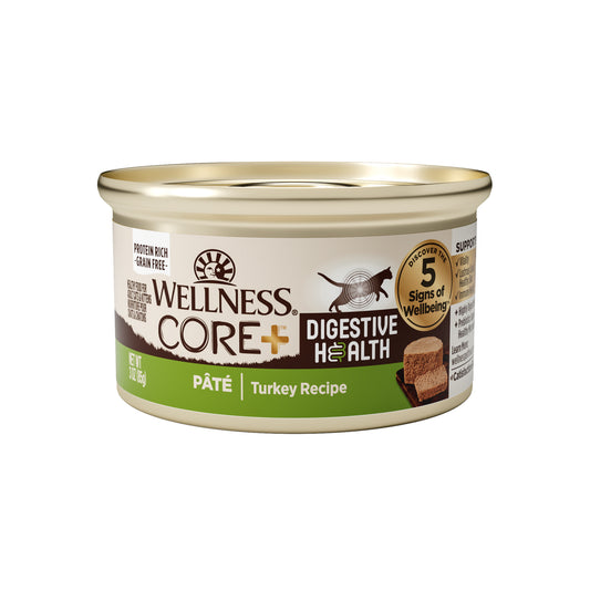 Wellness Core+ Digestive Health Pate Turkey Wet Cat Food 3oz