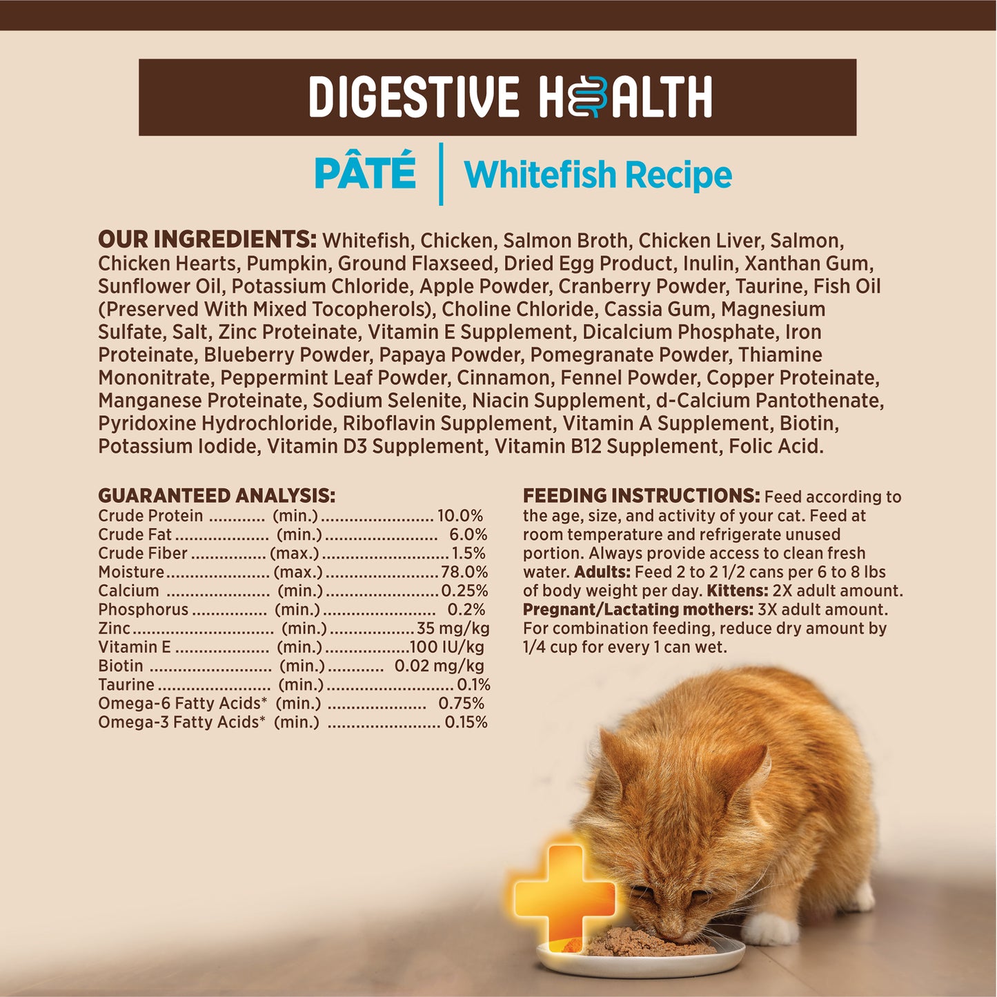Wellness Core+ Digestive Health Pate Whitefish Wet Cat Food 3oz