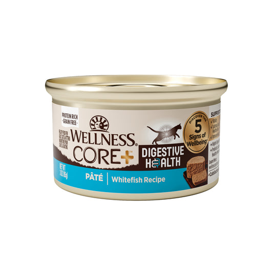 Wellness Core+ Digestive Health Pate Whitefish Wet Cat Food 3oz