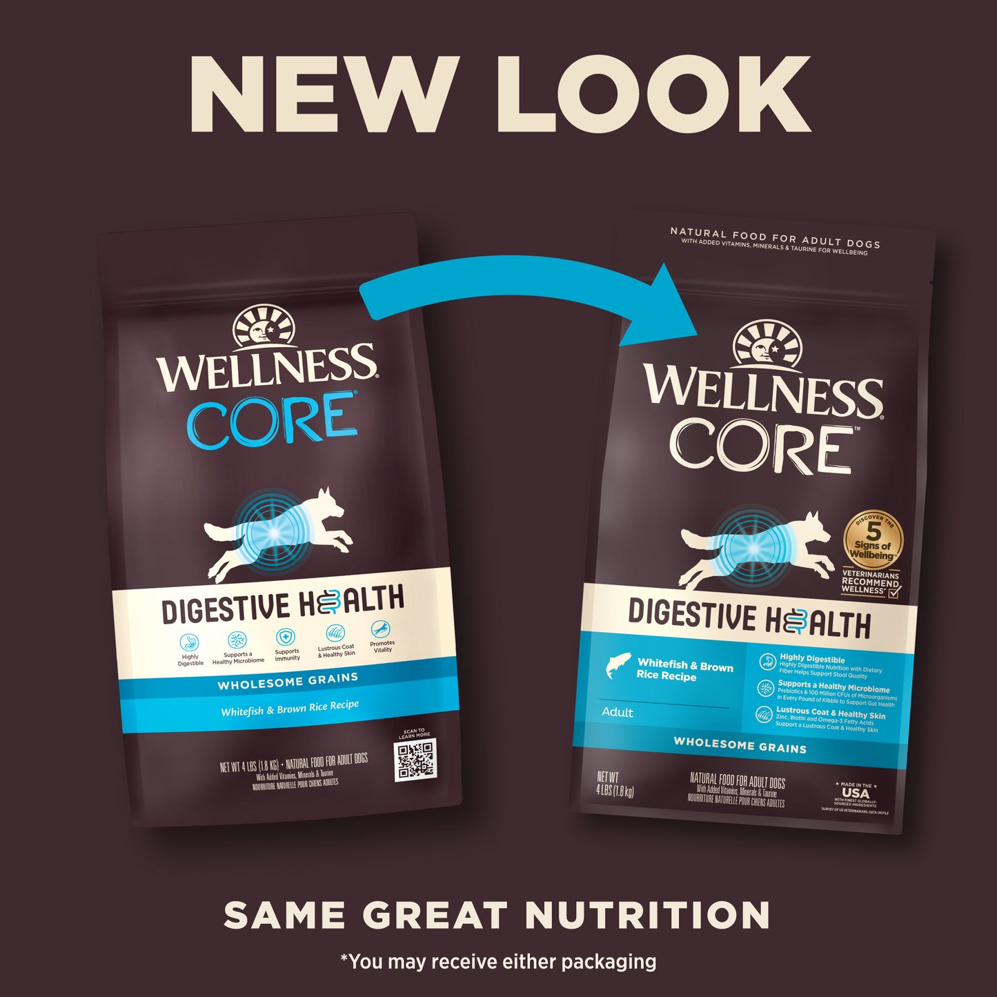 Wellness Core Digestive Health Whitefish & Brown Rice Recipe Dry Dog Food