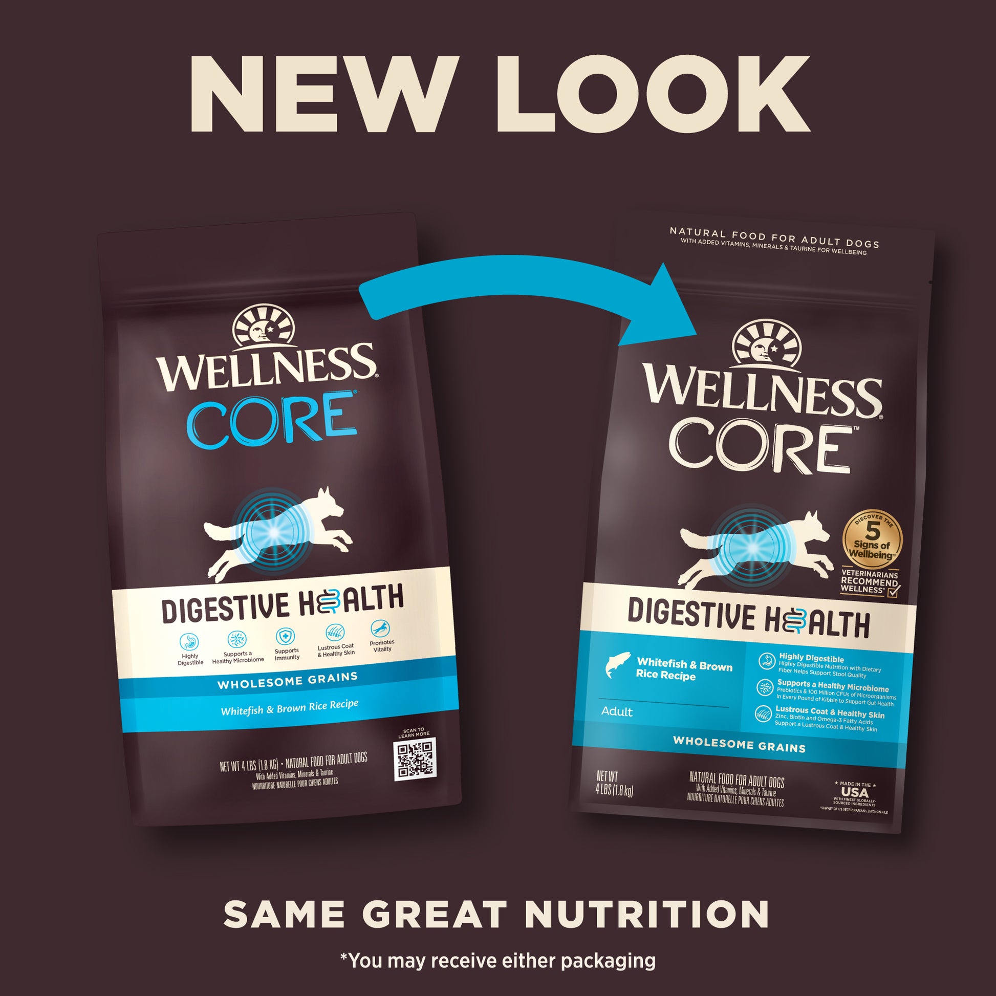 Wellness Core Digestive Health Whitefish & Brown Rice Recipe Dry Dog Food