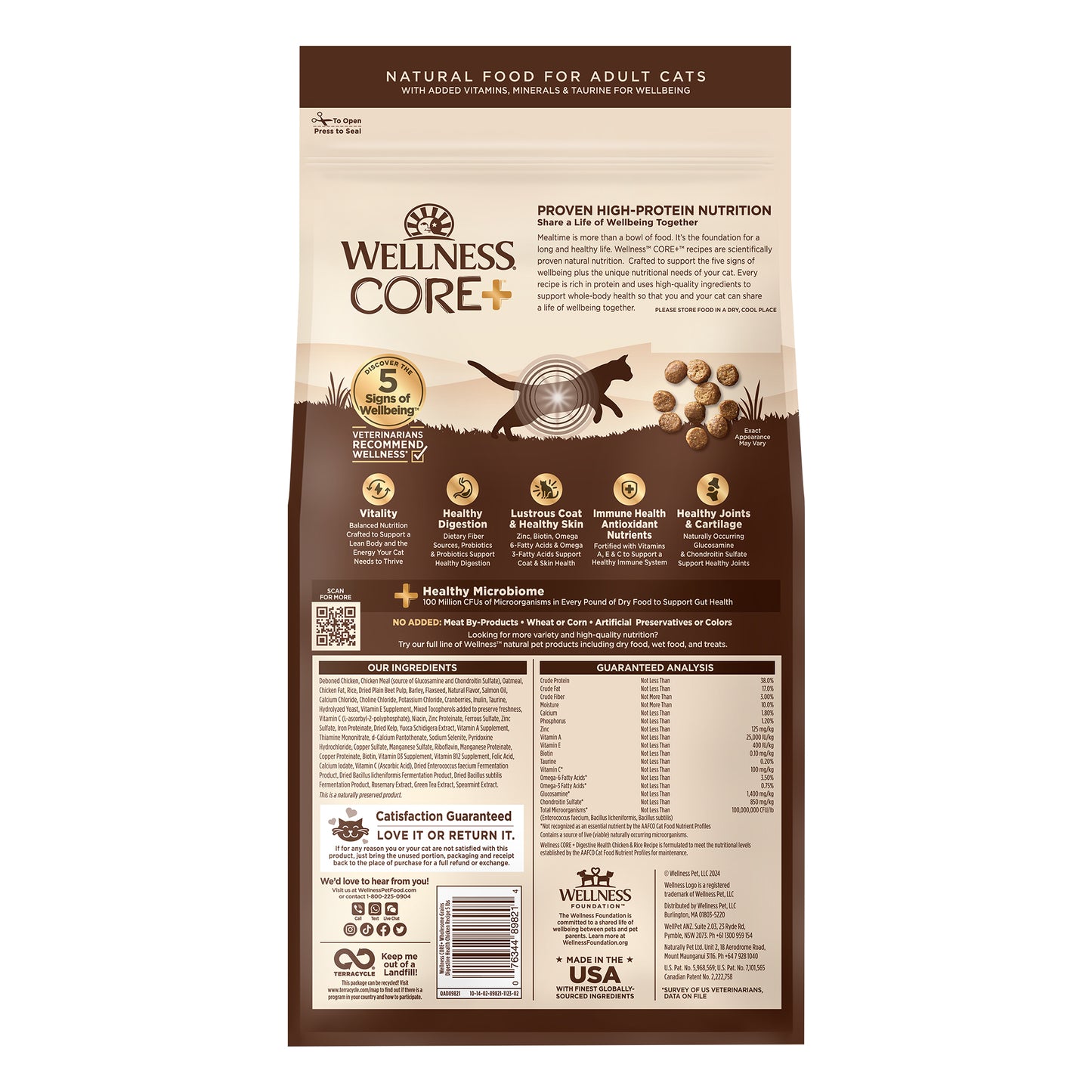 Wellness Core Digestive Health With Wholesome Grains Chicken Recipe Dry Cat Food