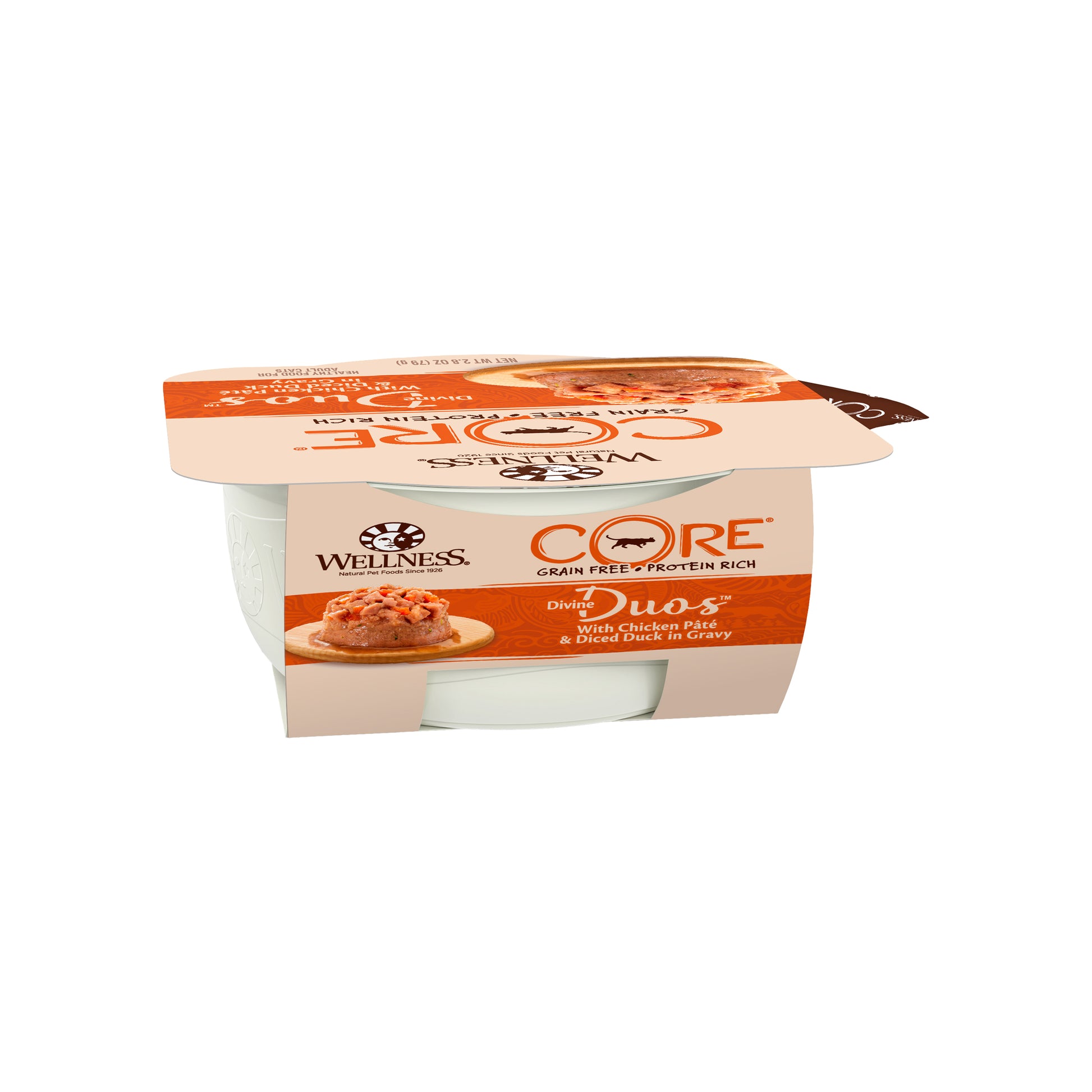 Wellness Core Divine Duos Chicken Pate & Diced Duck Wet Cat Food 2.8oz
