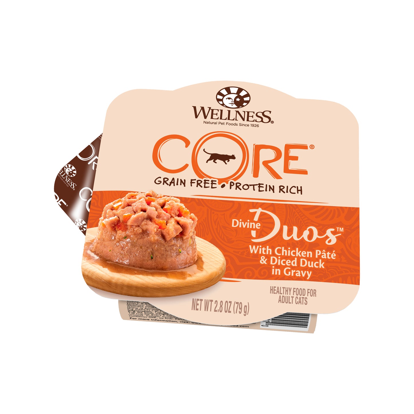 Wellness Core Divine Duos Chicken Pate & Diced Duck Wet Cat Food 2.8oz