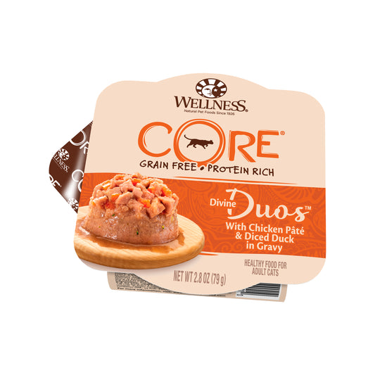 Wellness Core Divine Duos Chicken Pate & Diced Duck Wet Cat Food 2.8oz