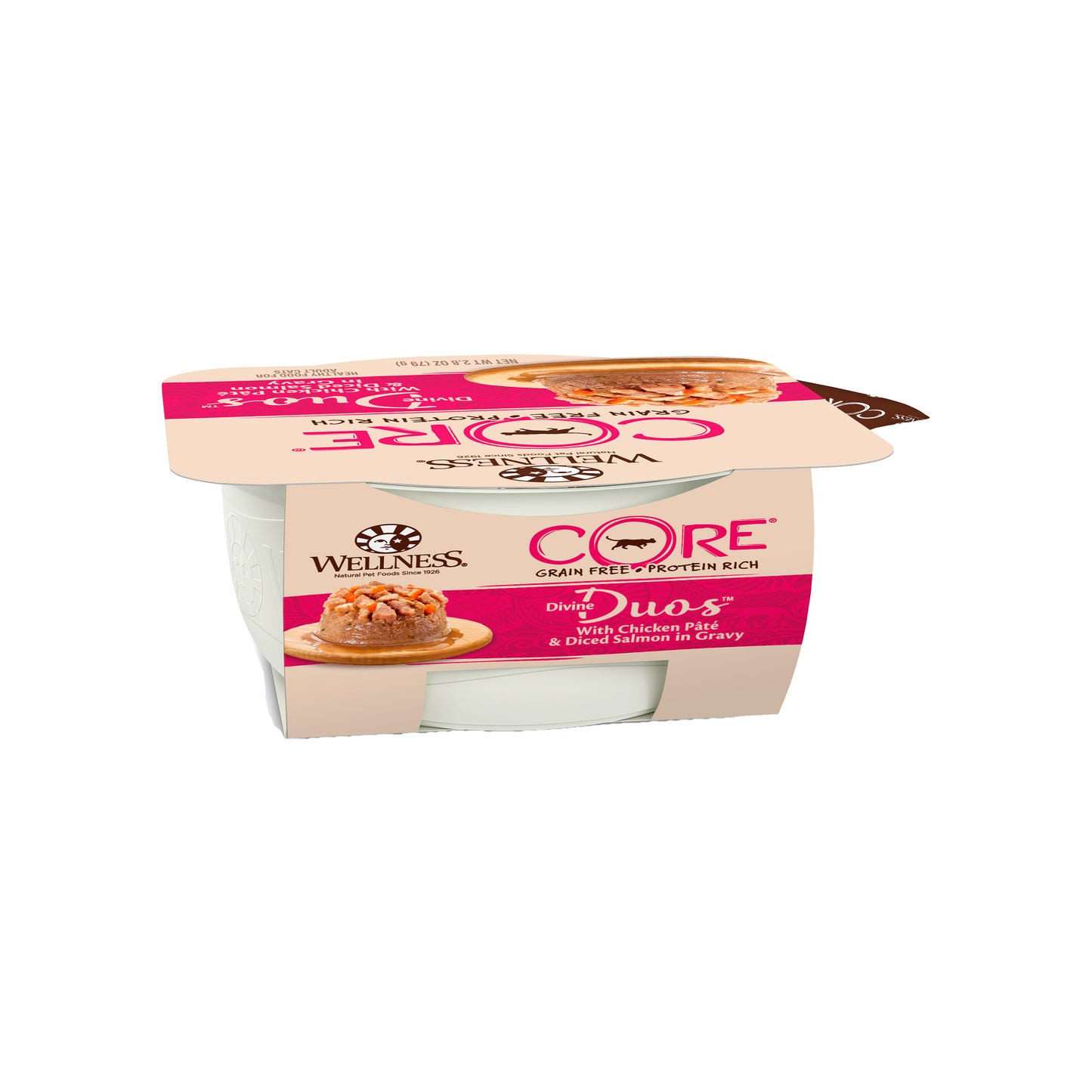 Wellness Core Divine Duos Chicken Pate & Diced Salmon Wet Cat Food 2.8oz