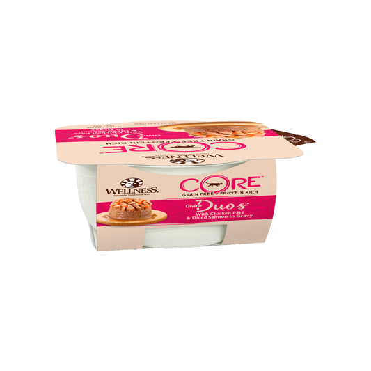 Wellness Core Divine Duos Chicken Pate & Diced Salmon Wet Cat Food 2.8oz