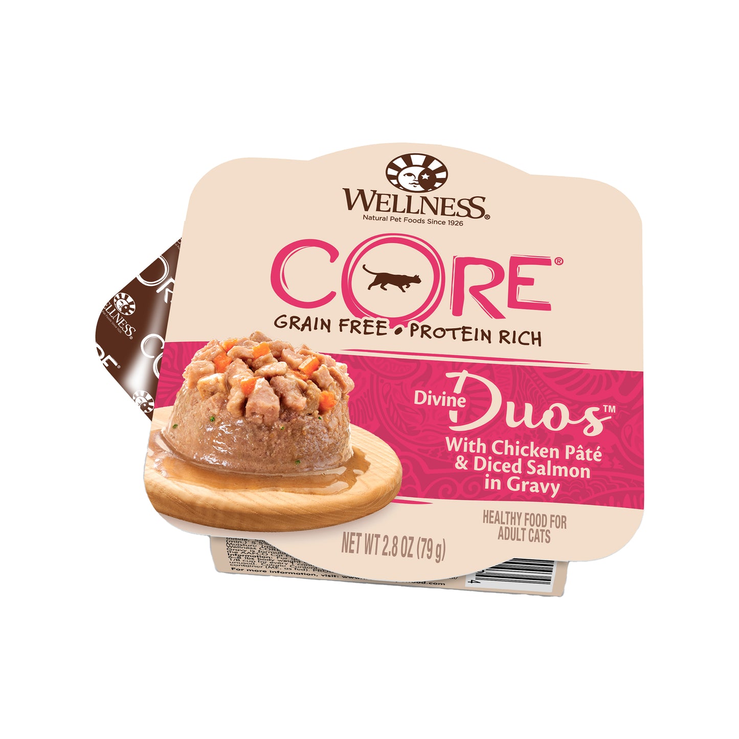 Wellness Core Divine Duos Chicken Pate & Diced Salmon Wet Cat Food 2.8oz