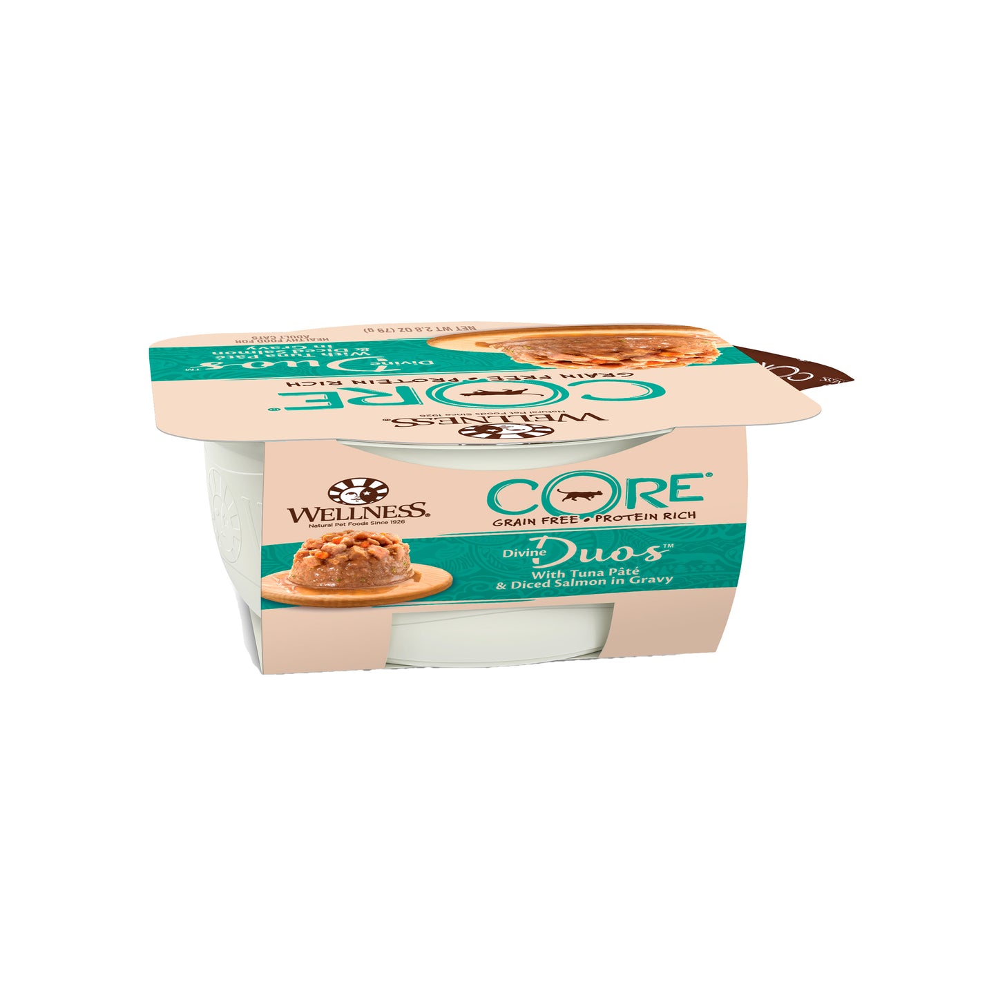 Wellness Core Divine Duos Tuna Pate & Diced Salmon Wet Cat Food 2.8oz