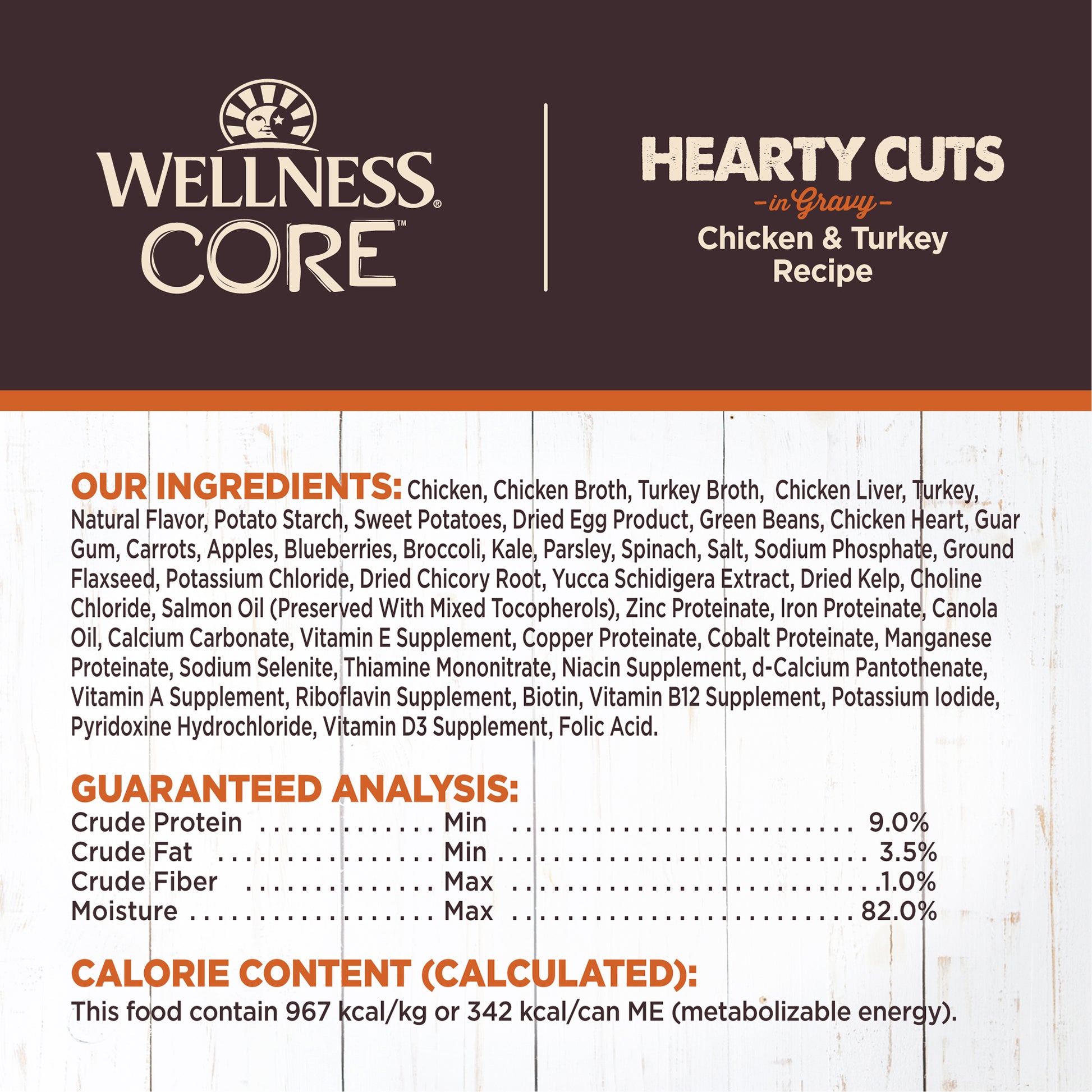 Wellness Core Grain-free Hearty Cuts In Gravy Chicken & Turkey Wet Dog Food 12.5oz
