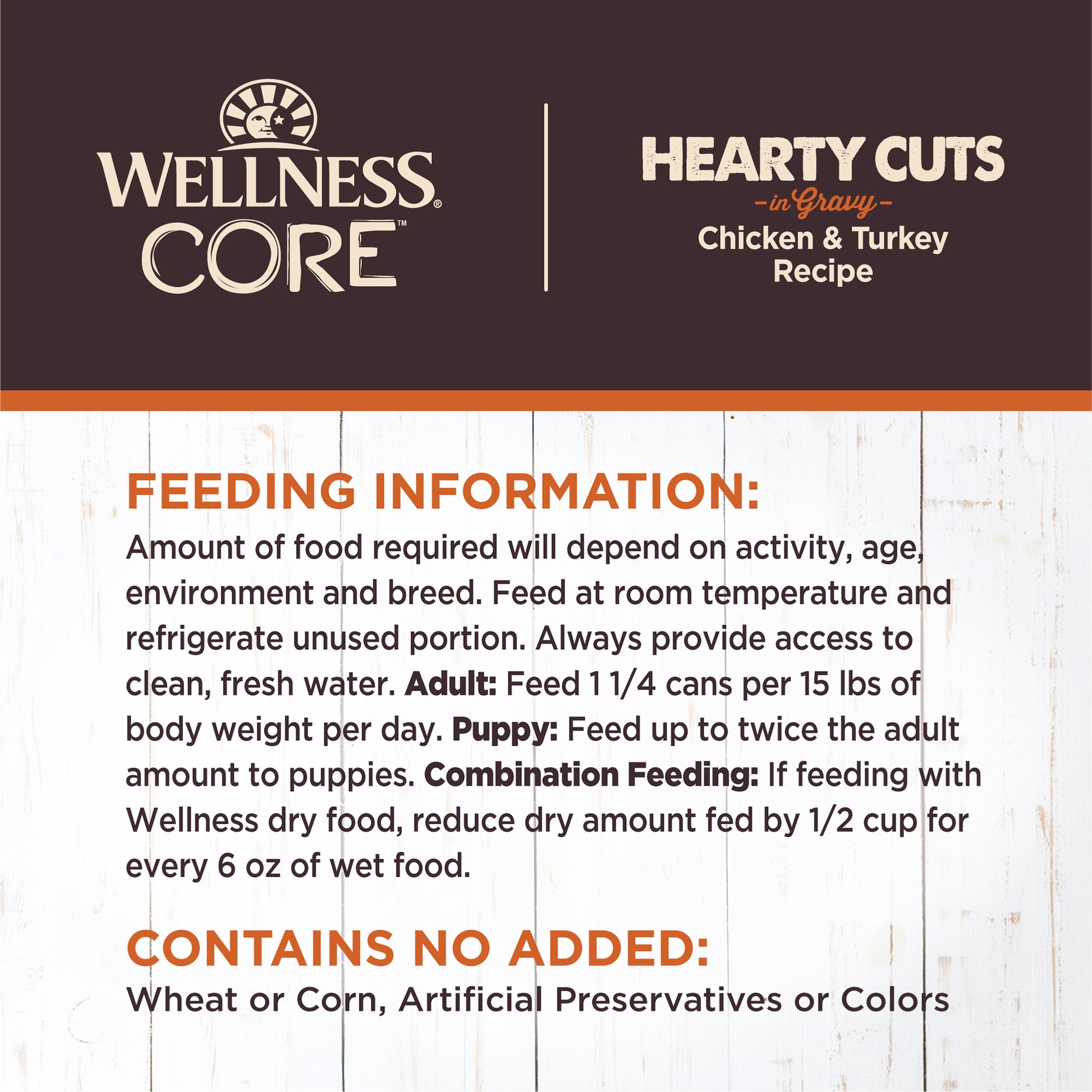 Wellness Core Grain-free Hearty Cuts In Gravy Chicken & Turkey Wet Dog Food 12.5oz