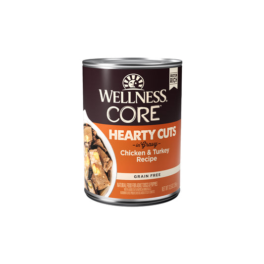 Wellness Core Grain-free Hearty Cuts In Gravy Chicken & Turkey Wet Dog Food 12.5oz