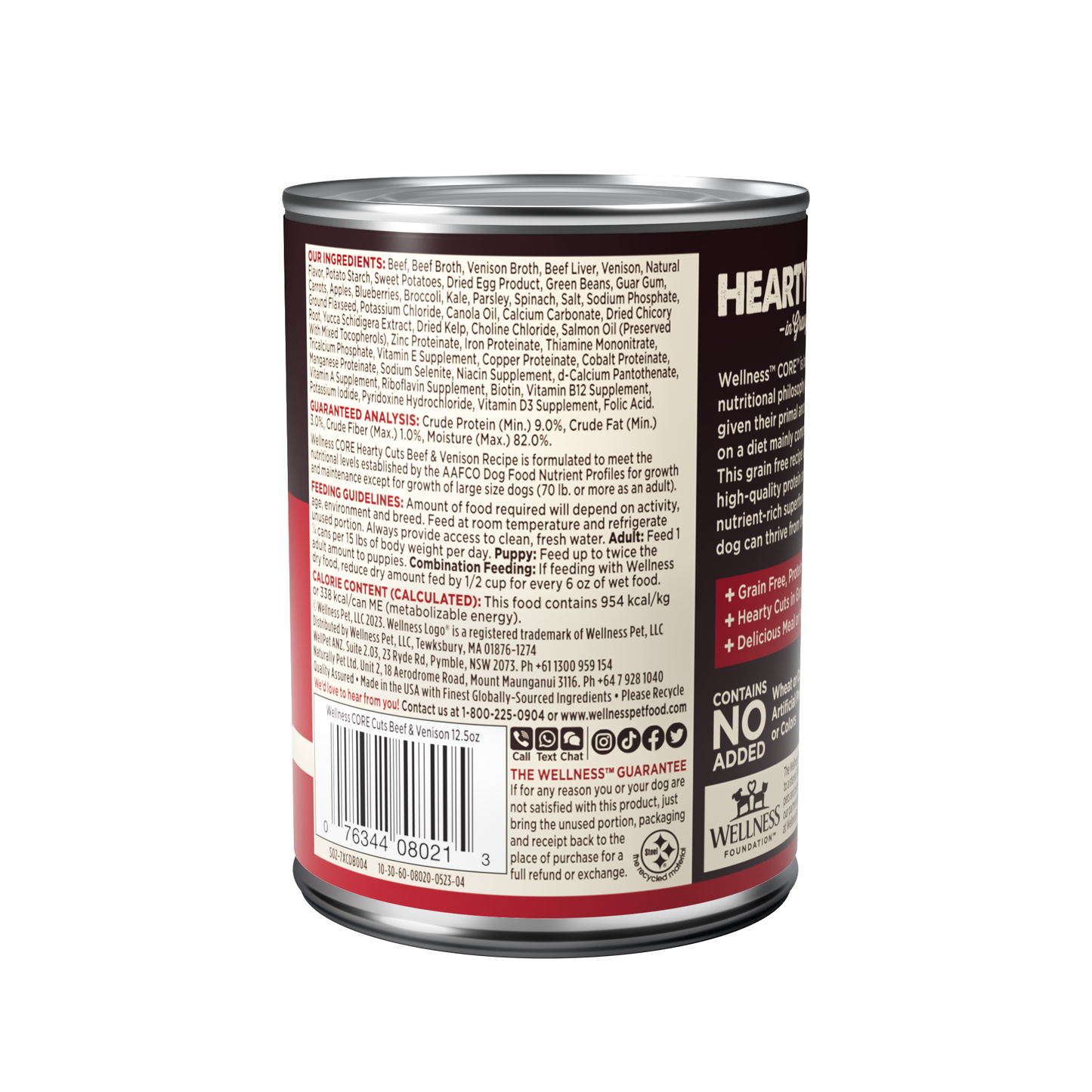 Wellness Core Grain-free Hearty Cuts In Gravy Gravy Beef & Venison Wet Dog Food 12.5oz