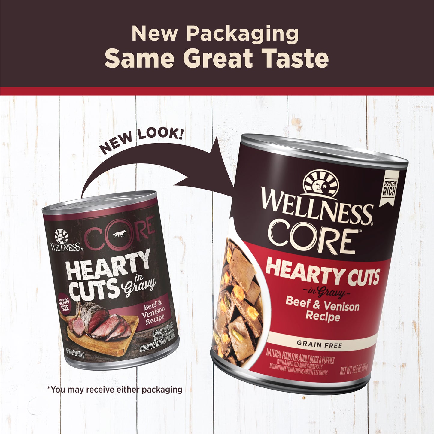 Wellness Core Grain-free Hearty Cuts In Gravy Gravy Beef & Venison Wet Dog Food 12.5oz