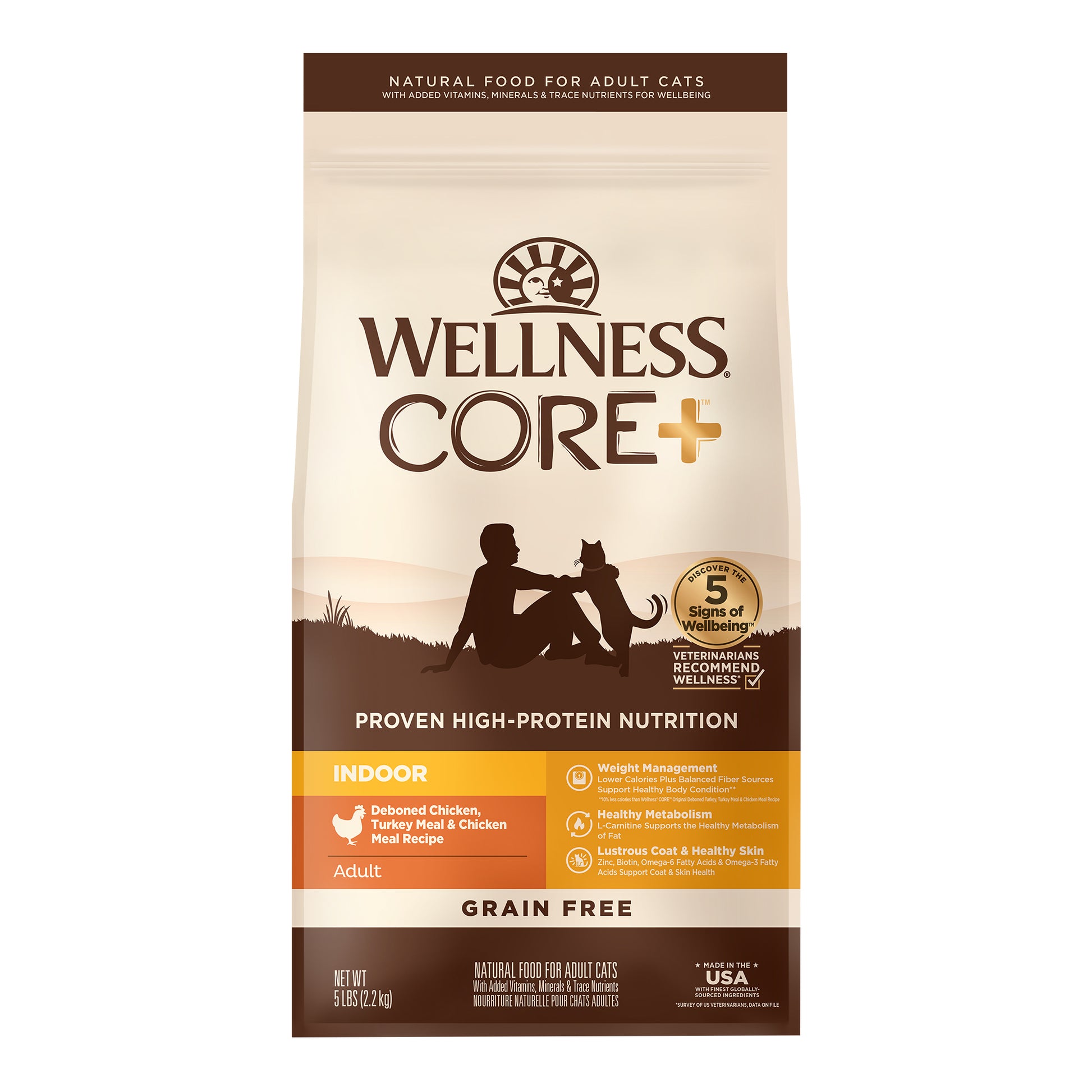 Wellness Core Indoor Deboned Chicken, Turkey & Chicken Meals Dry Cat Food