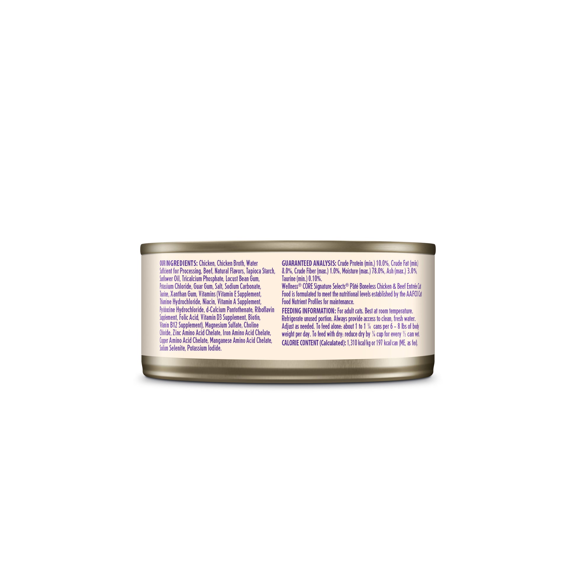 Wellness Core Signature Selects Paté Boneless Chicken & Beef Entrée Wet Cat Food