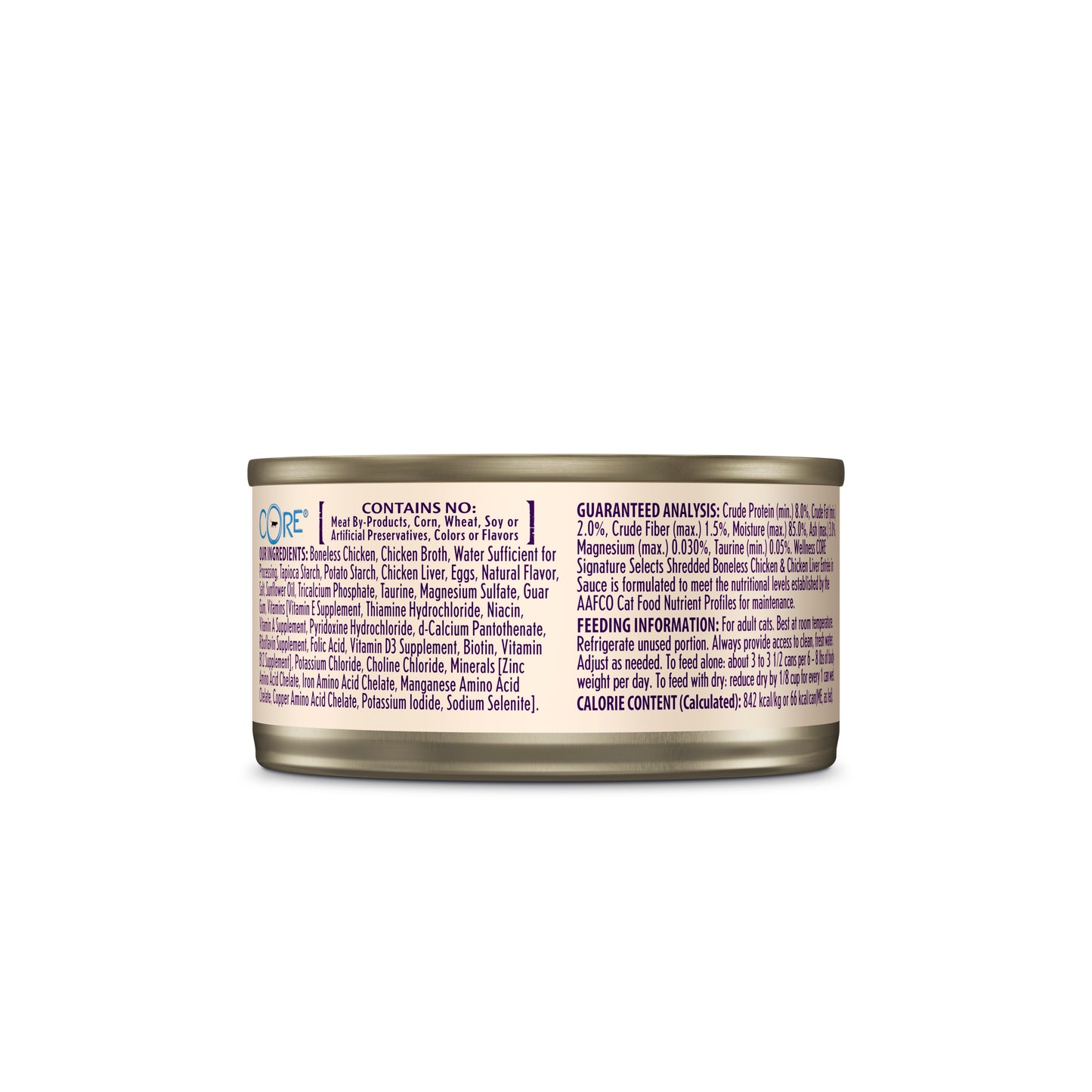 Wellness Core Signature Selects Shredded Boneless Chicken & Chicken Liver Entrée Wet Cat Food