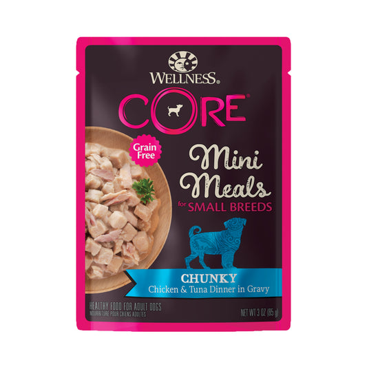 Wellness Core Small Breed Mini Meals - Chunky Chicken & Tuna Wet Dog Food 3oz
