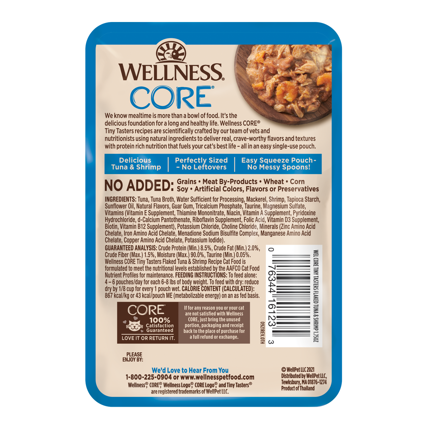 Wellness Core Tiny Tasters Flaked Tuna & Salmon Recipe Wet Cat Food 1.75oz