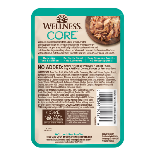 Wellness Core Tiny Tasters Flaked Tuna & Shrimp Recipe Wet Cat Food 1.75oz