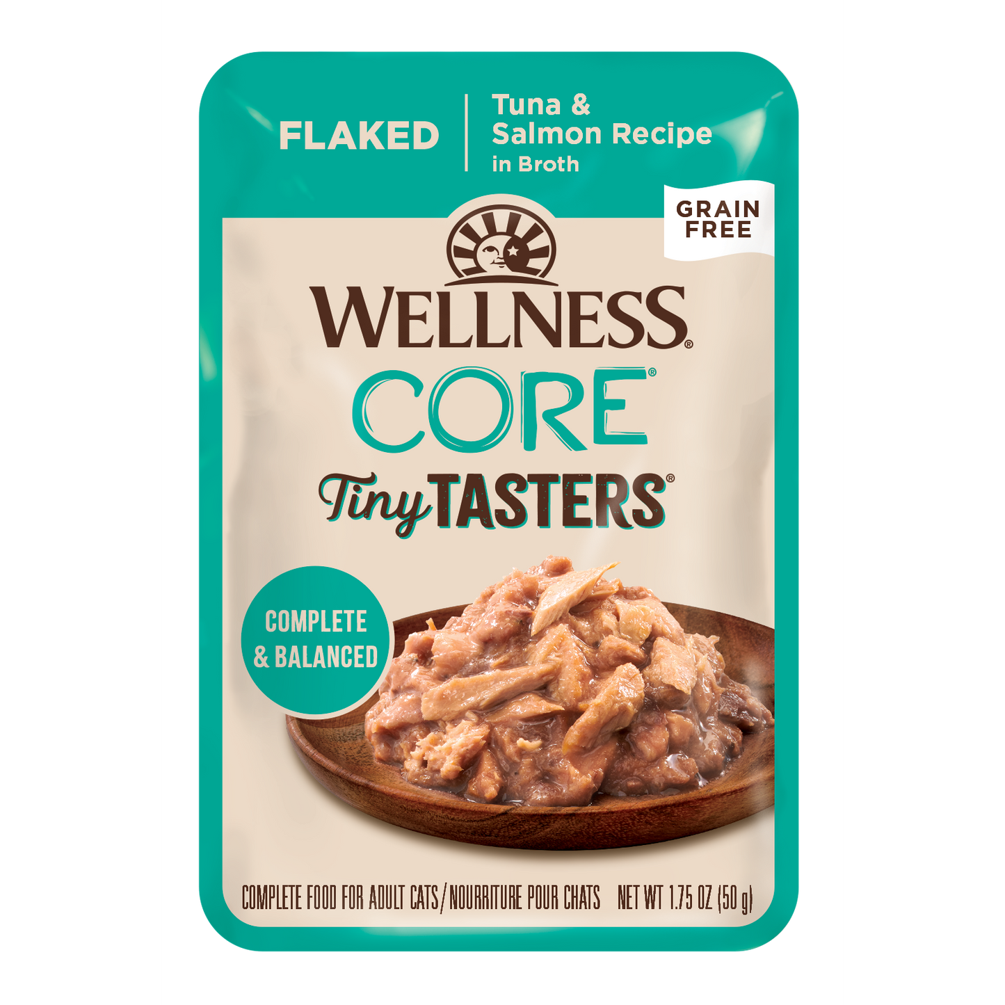 Wellness Core Tiny Tasters Flaked Tuna & Shrimp Recipe Wet Cat Food 1.75oz