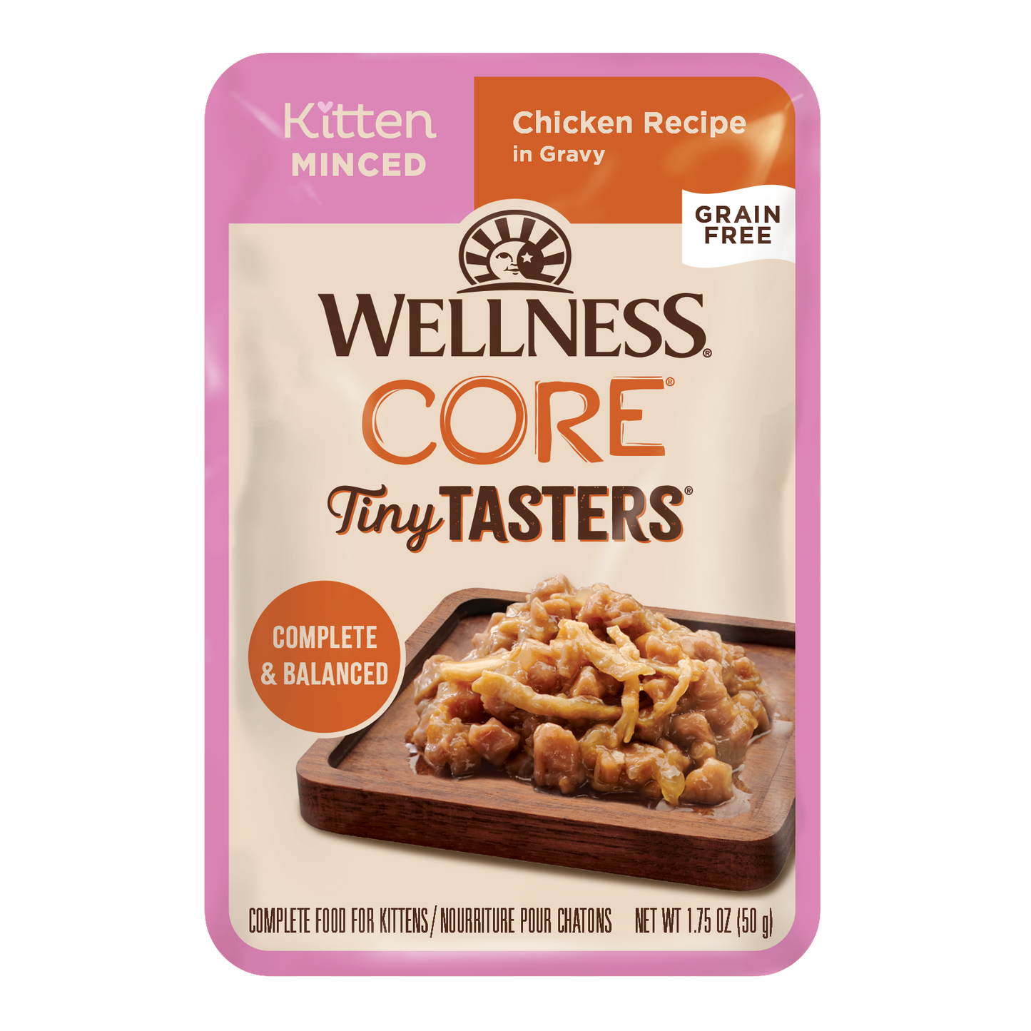 Wellness Core Tiny Tasters Kitten Minced Chicken Recipe Wet Cat Food 1.75oz