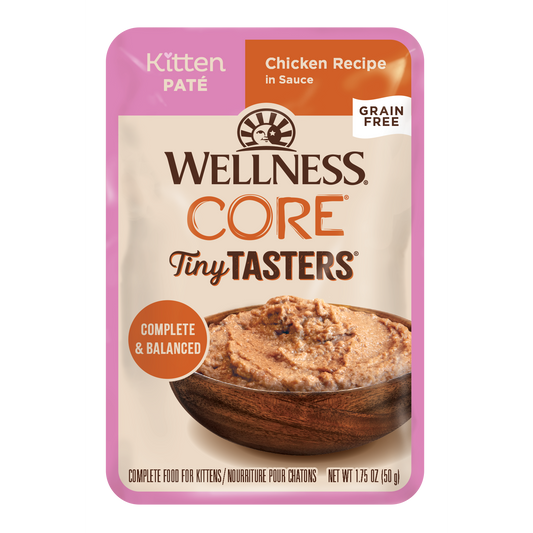 Wellness Core Tiny Tasters Kitten Pate Chicken Recipe Wet Cat Food 1.75oz