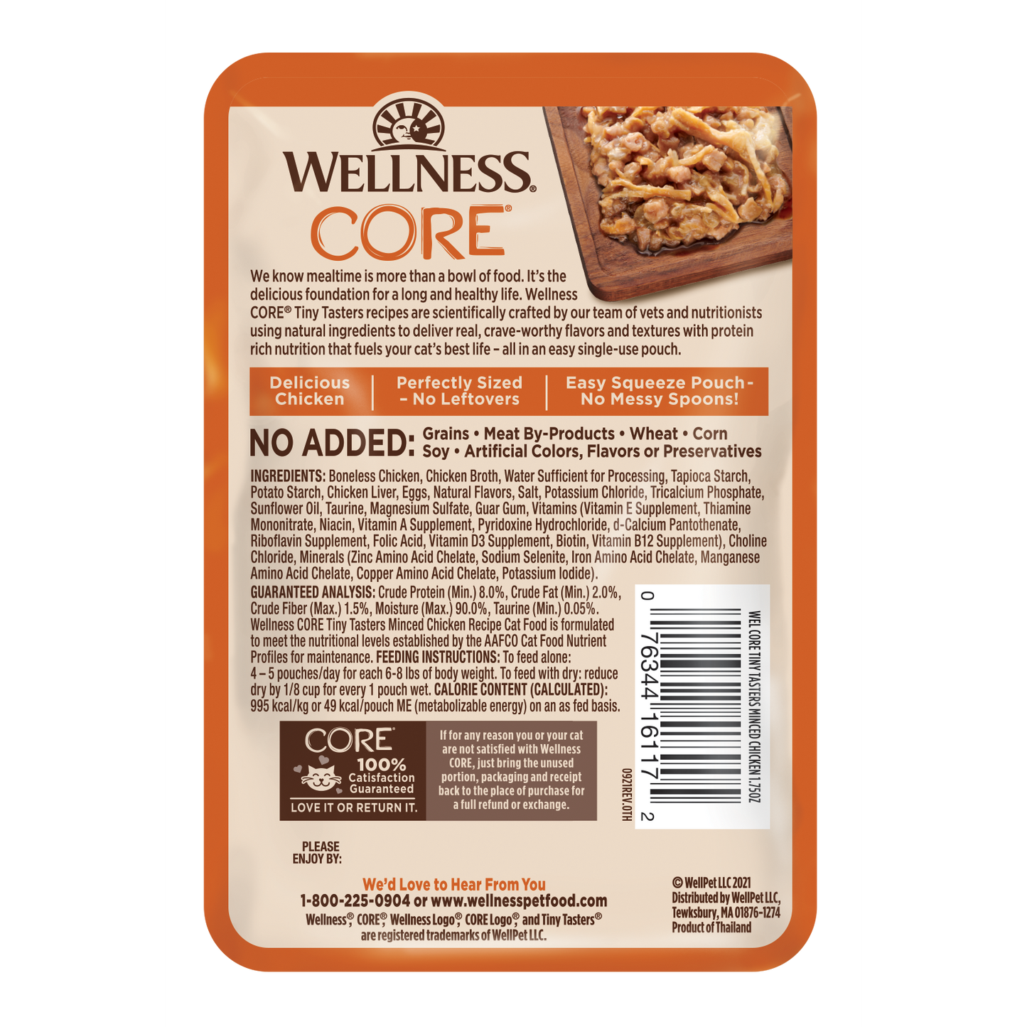 Wellness Core Tiny Tasters Minced Chicken Recipe Wet Cat Food 1.75oz