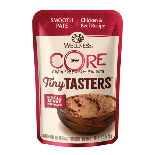 Wellness Core Tiny Tasters Pate Chicken & Beef Recipe Wet Cat Food 1.75oz