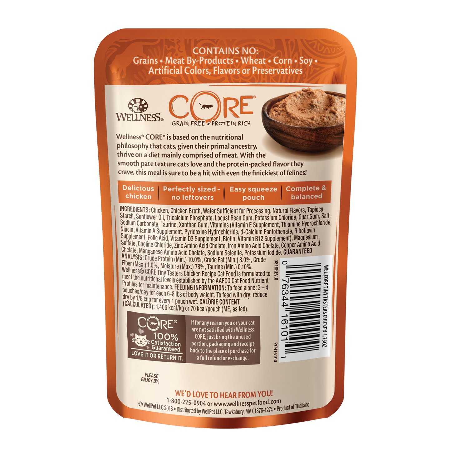 Wellness Core Tiny Tasters Pate Chicken Recipe Wet Cat Food 1.75oz