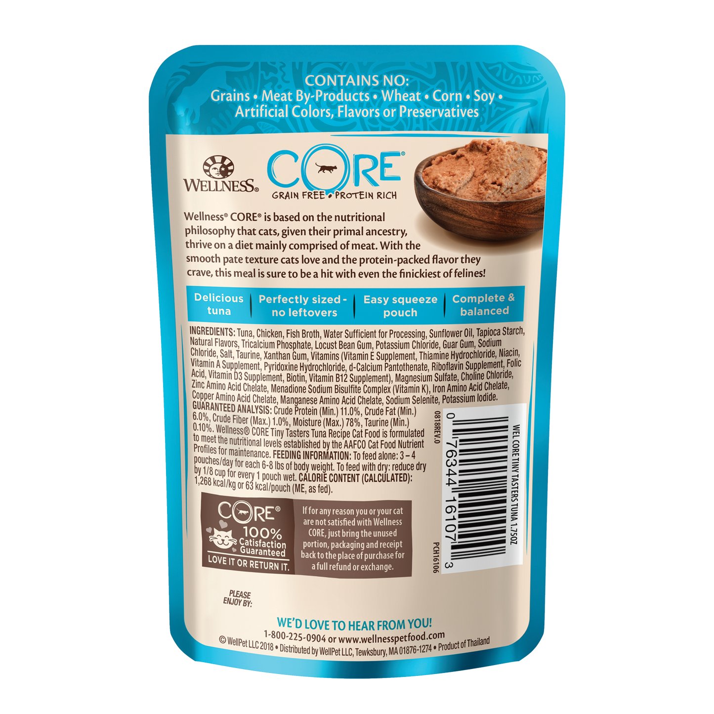 Wellness Core Tiny Tasters Pate Tuna Recipe Wet Cat Food 1.75oz