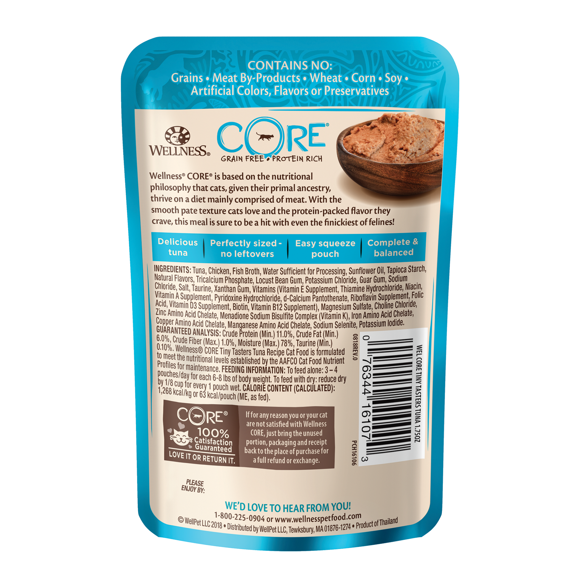 Wellness Core Tiny Tasters Pate Tuna Recipe Wet Cat Food 1.75oz