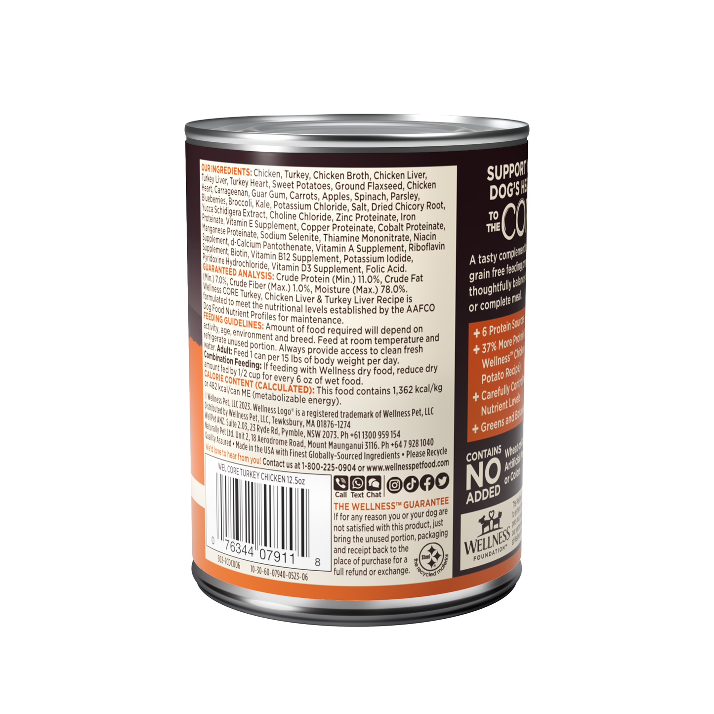 Wellness Core Turkey, Chicken Liver & Turkey Liver Formula Wet Dog Food 12.5oz